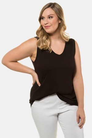 Ulla Popken Top, Feinstrick, Classic, V-Ausschnitt - Große Größen