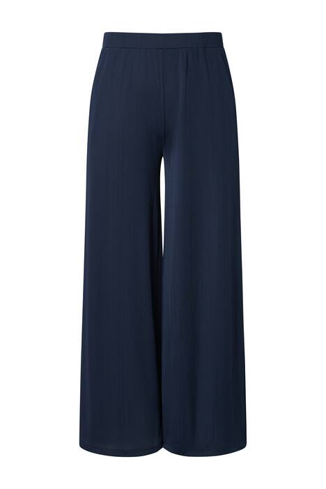 Marlene kalhoty, široké nohavice, elastický pas, žebrovaný žerzej