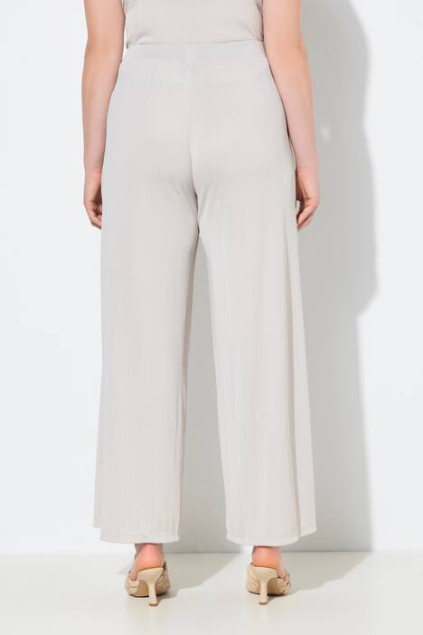 Marlenehose, gerades Bein, Elastikbund, Rippjersey