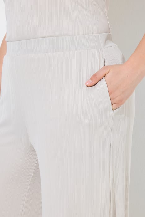 Marlenehose, gerades Bein, Elastikbund, Rippjersey