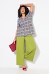 Marlenehose, gerades Bein, Elastikbund, Rippjersey