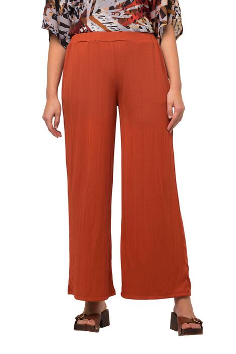 Marlene kalhoty, široké nohavice, elastický pas, žebrovaný žerzej