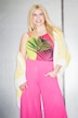 Marlenehose, gerades Bein, Elastikbund, Rippjersey