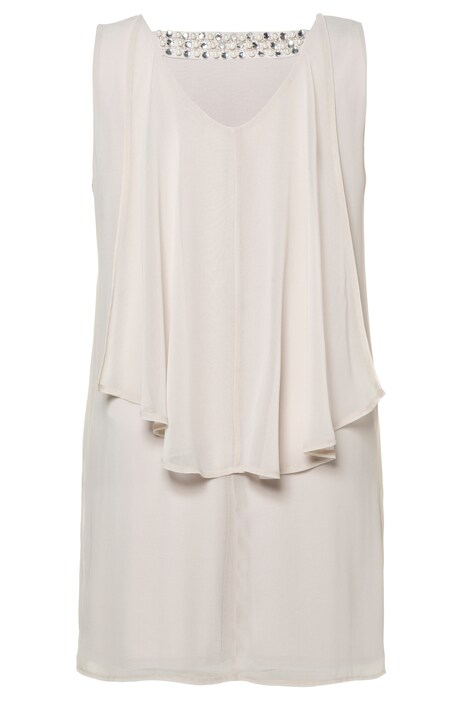 Double Layer Bead and Pearl Back Tank