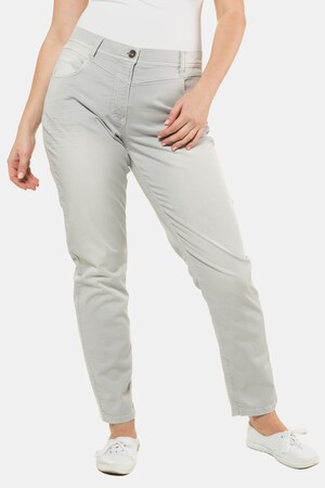 Ulla Popken Hose Mia, Knitterfalten, schmales Bein, 5-Pocket-Form - Große Größen