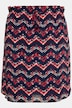 Zig Zag Drawstring Elastic Waist Skirt