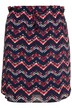 Zig Zag Drawstring Elastic Waist Skirt