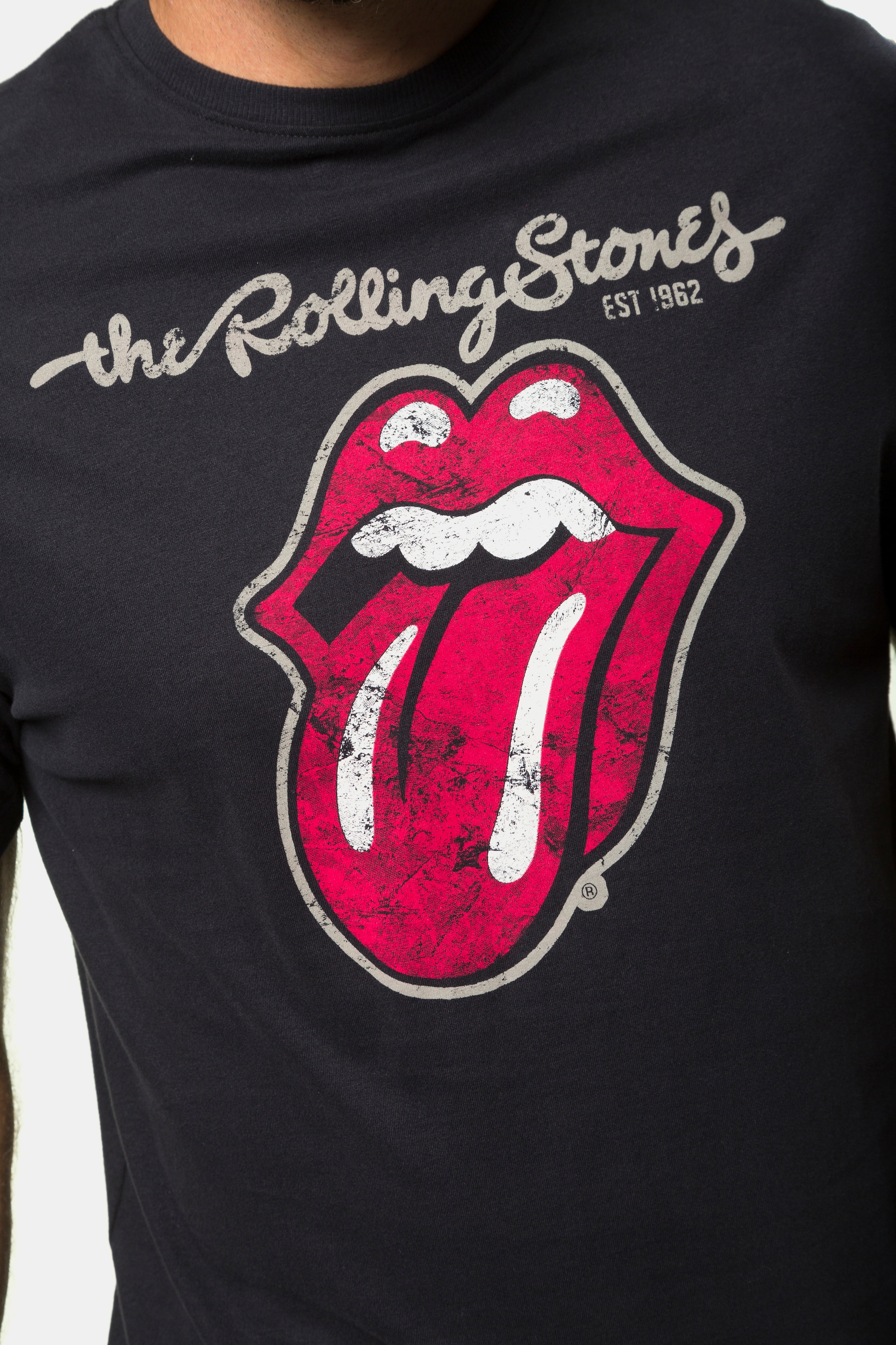 JP 1880 Herren große Größen T Shirt Bandshirt Rolling Stones Halbarm 716623