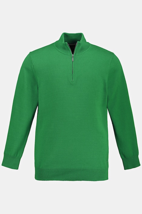 JP 1880 Stricktroyer, Stehkragen, Zipper, Langarm, bis 7 XL