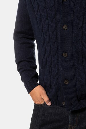 Duże rozmiary Sweter, mężczyzna, granatowy melanż, rozmiar: 4XL, poliamid/akryl/wełna, JP1880