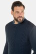 Pullover, vorne Zopfmuster, Rippbündchen