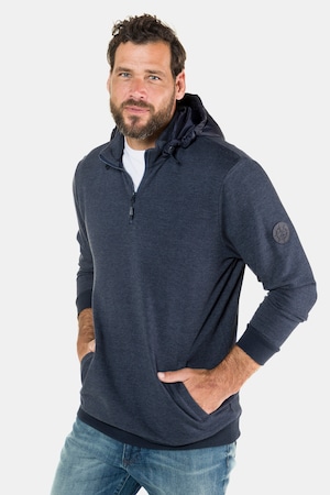 Ulla Popken Hoodie, Kapuzensweater, wattierte Kapuze - Große Größen