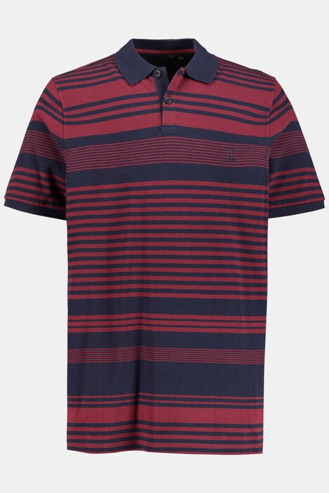 Variable Stripe Pique Cotton Knit Polo Shirt