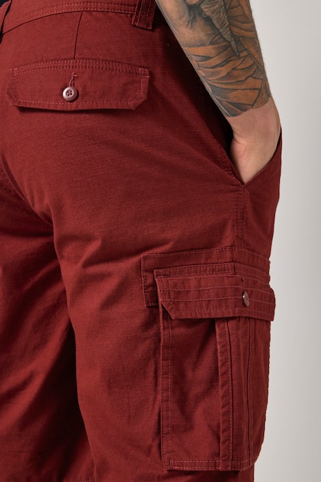 Cargobermuda, 6 zakken, rechte pijpen