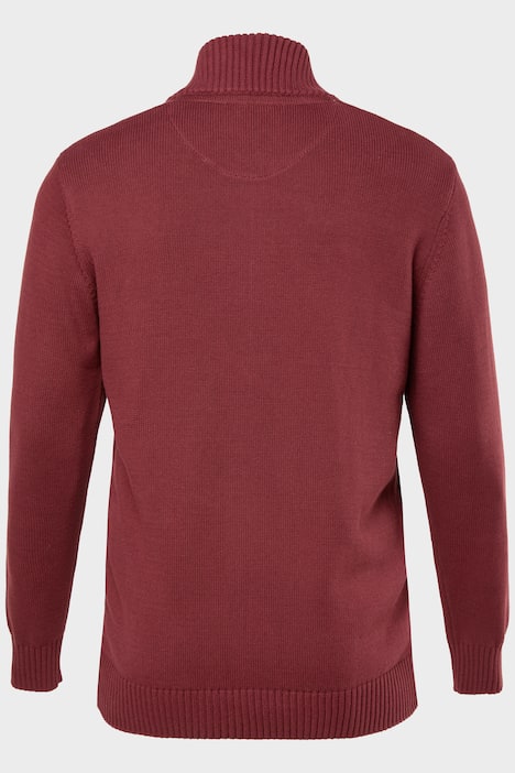 Strickjacke, Stehkragen, Rippbündchen