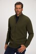 Cardigan, stand-up collar, ribbed trim