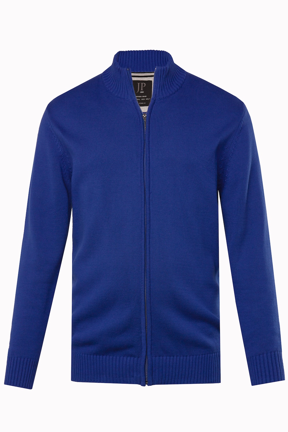 Strickjacke, Stehkragen, Rippbündchen