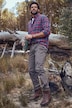 Pantalon 5 poches, avec taille élastique - coupe Regular Fit