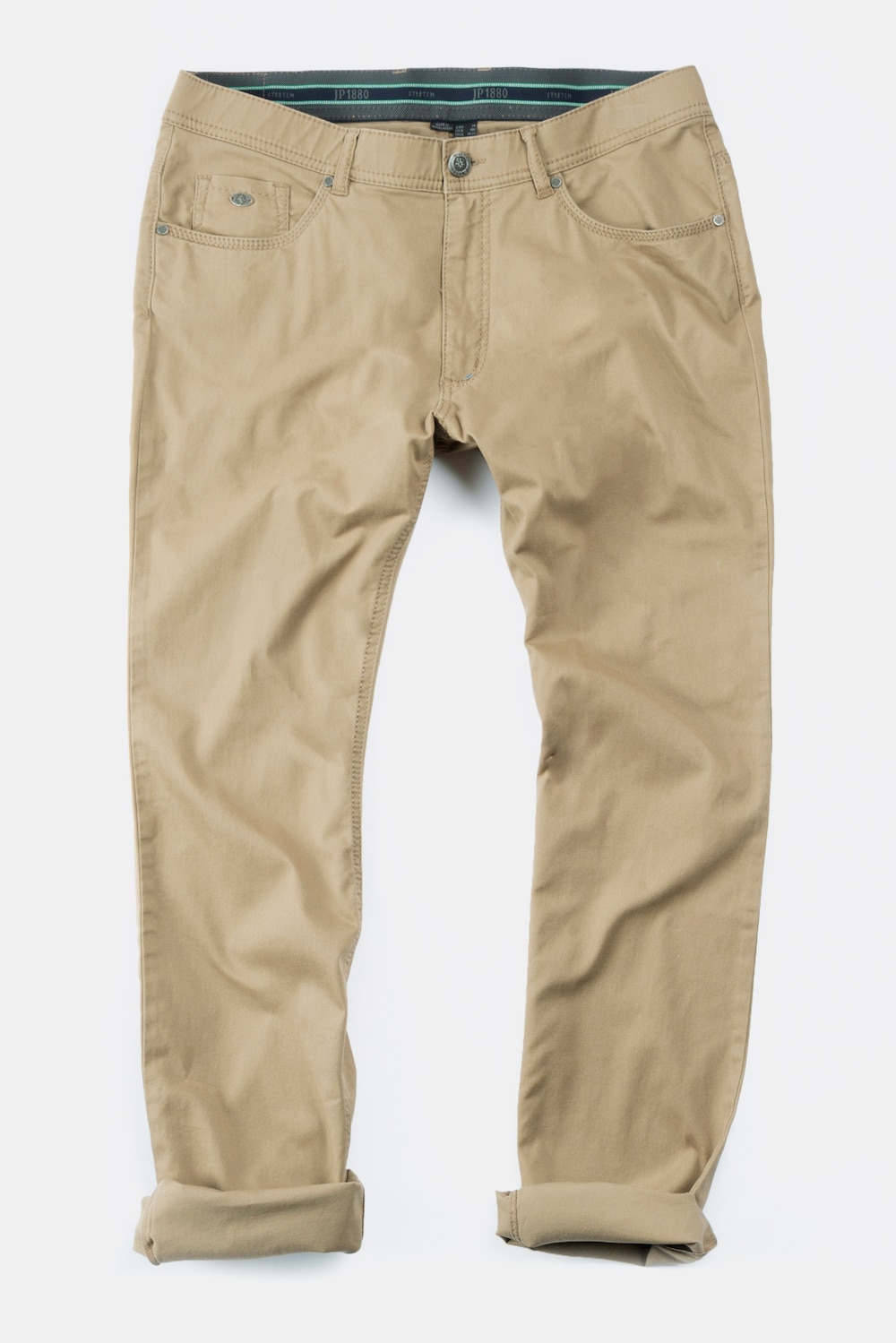 5 pocket broek, grote maten, , heren, bruin, maat 32, katoen, jp1880
