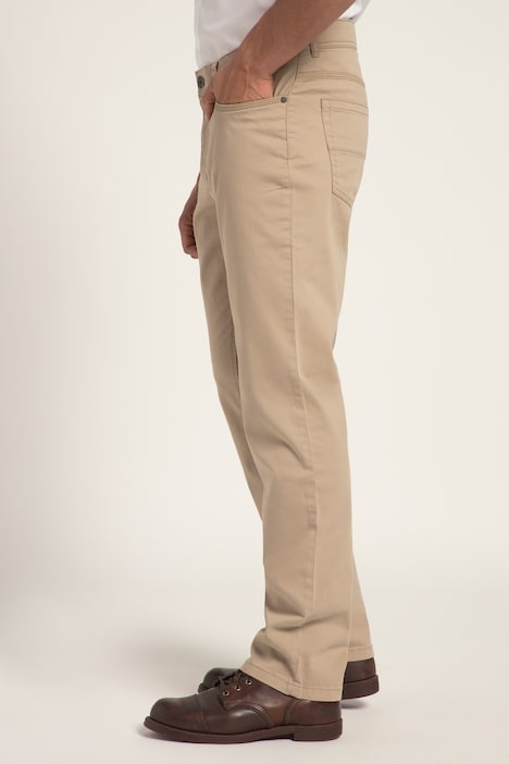 5-pocket trousers, elasticated waistband, regular fit