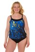Summer Floral Blouson Front Lined Tankini Set