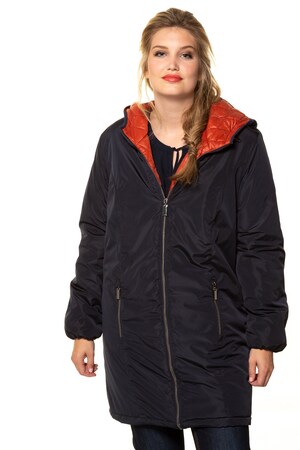 Ulla Popken Jas Omkeerbaar Capuchon 2 Zakken Grote Maten ulla popken kopen in de aanbieding