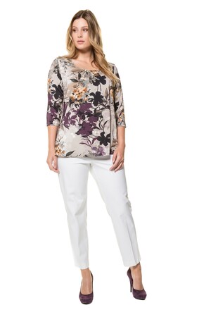 Ulla Popken Slinky Shirt 34 Mouwen Uniek Dessin Grote Maten ulla popken kopen in de aanbieding