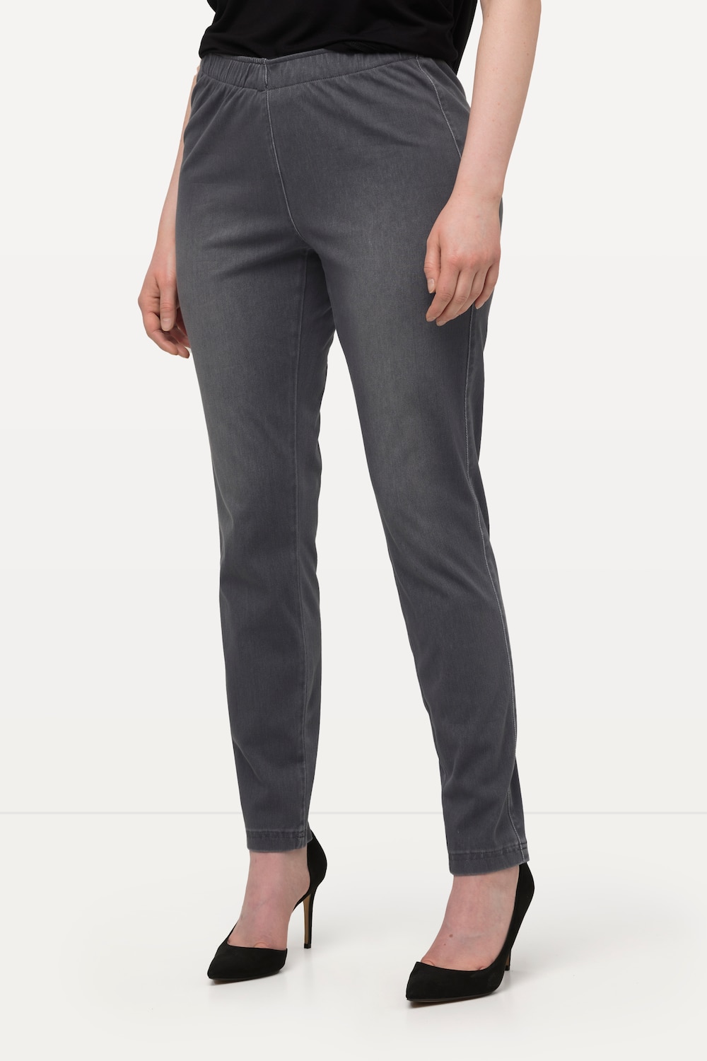 Große Größen Jeggings Sienna, Damen, grau, Größe: 48, Baumwolle/Polyester/Elasthan, Ulla Popken