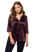 Recycled Satin Open Stand-up Collar Blouse