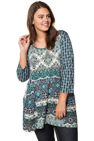 Ulla Popken Shirt A Lijn Lang Model Wijde Hals Grote Maten ulla popken kopen in de aanbieding