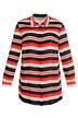 Navy Red Stripe Long Sleeve Blouse