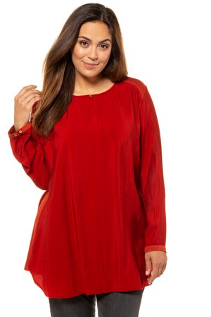 Ulla Popken Tuniek Viscose Sierknoop En Split Aan Hals Grote Maten ulla popken kopen in de aanbieding