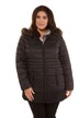 Detachable Faux Fur Collar Long Quilted Lined Jacket