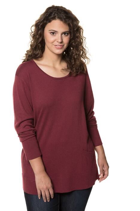 Tilted Pocket Round Neck Sweater