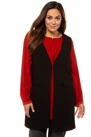 Ulla Popken Vest Lang Model Haakjessluiting Split Achter Grote Maten ulla popken kopen in de aanbieding