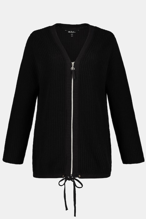 black cardigan with zipper