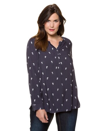 Ulla Popken Tuniek Classic Knopenlijst Manchetten Grote Maten ulla popken kopen in de aanbieding