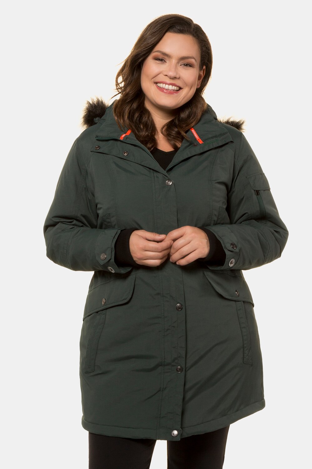 Grote Maten Parka, Dames, grijs, Maat: 42/44, Polyester/Synthetische vezels, Ulla Popken