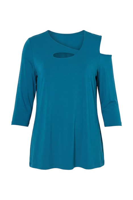 Yogashirt, asymmetrisch, V-Ausschnitt, 3/4-Arm