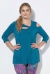 Yogashirt, asymmetrisch, V-Ausschnitt, 3/4-Arm