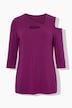 Yogashirt, asymmetrisch, V-Ausschnitt, 3/4-Arm