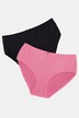 Slips, 2er-Pack, schwarz / altrosa