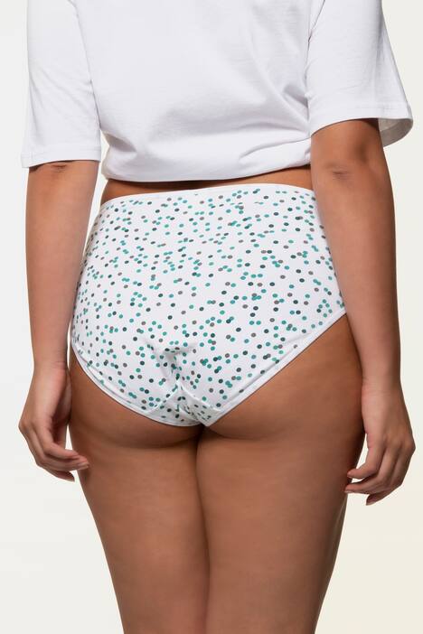 Slips, 5er-Pack, gepunktet, grün/türkis