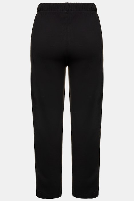 Buy the Womens Black Pinstripe Slash Pocket Drawstring Ankle Pants