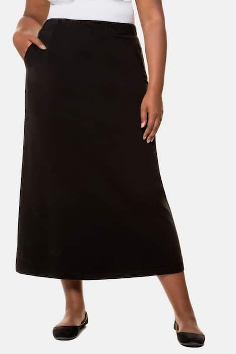 Flared Hem Black Mix Lace Panel Party Evening Flared Midi Skirt NEW Diff Sizes