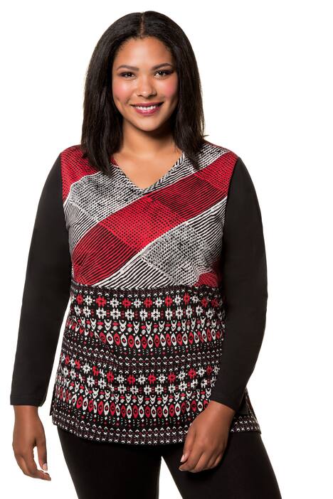 Tričko, vzorované, dlouhé, uni rukávy