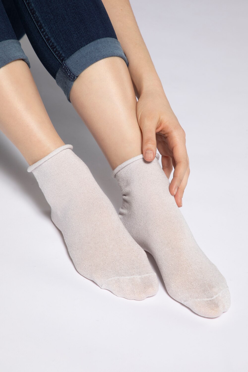 Grote Maten sokken, Dames, oranje, Maat: One Size, Katoen/Synthetische vezels, Ulla Popken