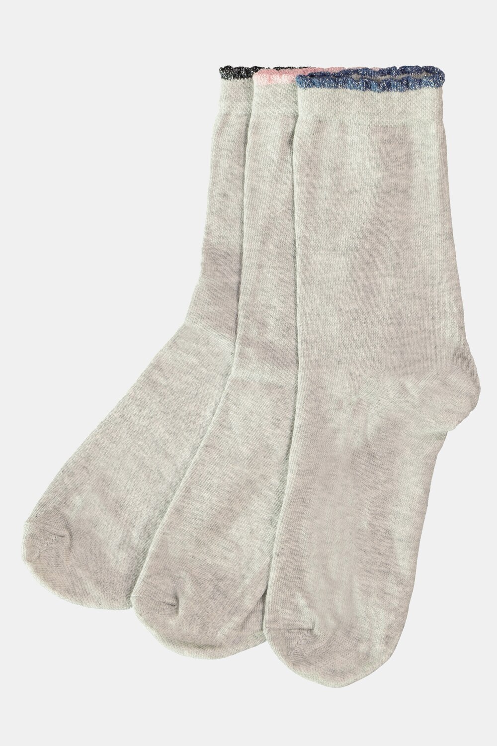Grote Maten sokken, Dames, grijs, Maat: One Size, Katoen/Synthetische vezels, Ulla Popken