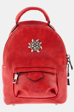 Ulla Popken Rucksack, Edelweißmotiv, Karofutter, Reißverschluss - Große Größen