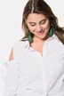 Cold Shoulder Tie Sleeve Button Front Blouse